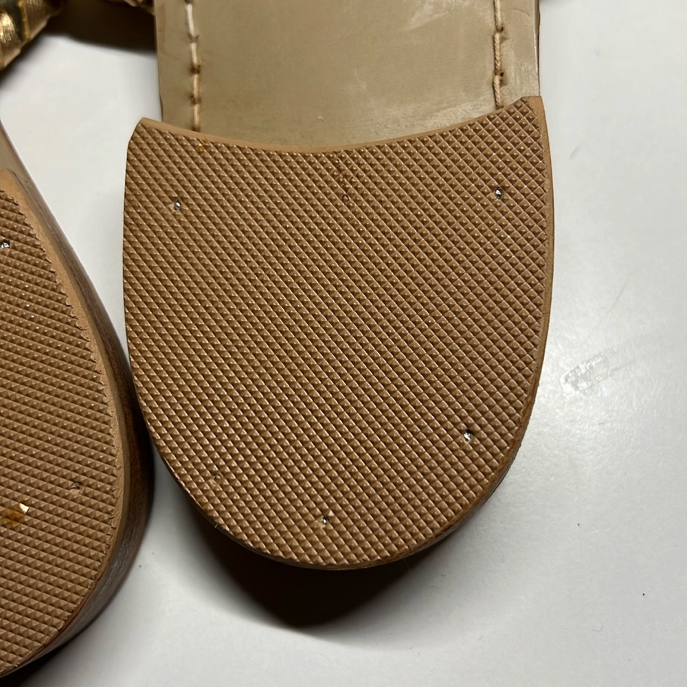 Jack Rogers Embroidered "I Do" Leather Thong Sandals Women’s Size 10 - Picture 9 of 9